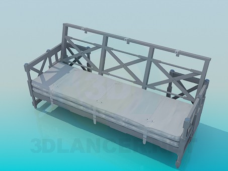 3d model Sofa-bench - preview 3d model Sofa-bench - preview
