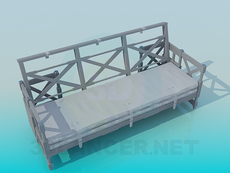 3d model Sofa-bench - preview 3d model Sofa-bench - preview