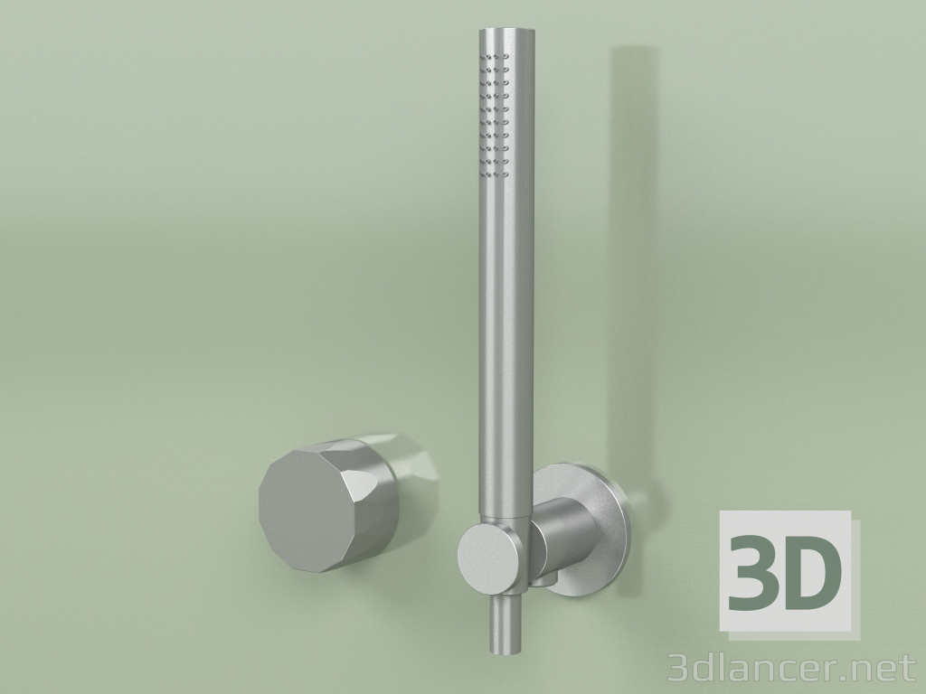 modello 3D Gruppo di miscelatori vasca e doccia idro-progressivi con doccetta (15 58, AS) - anteprima