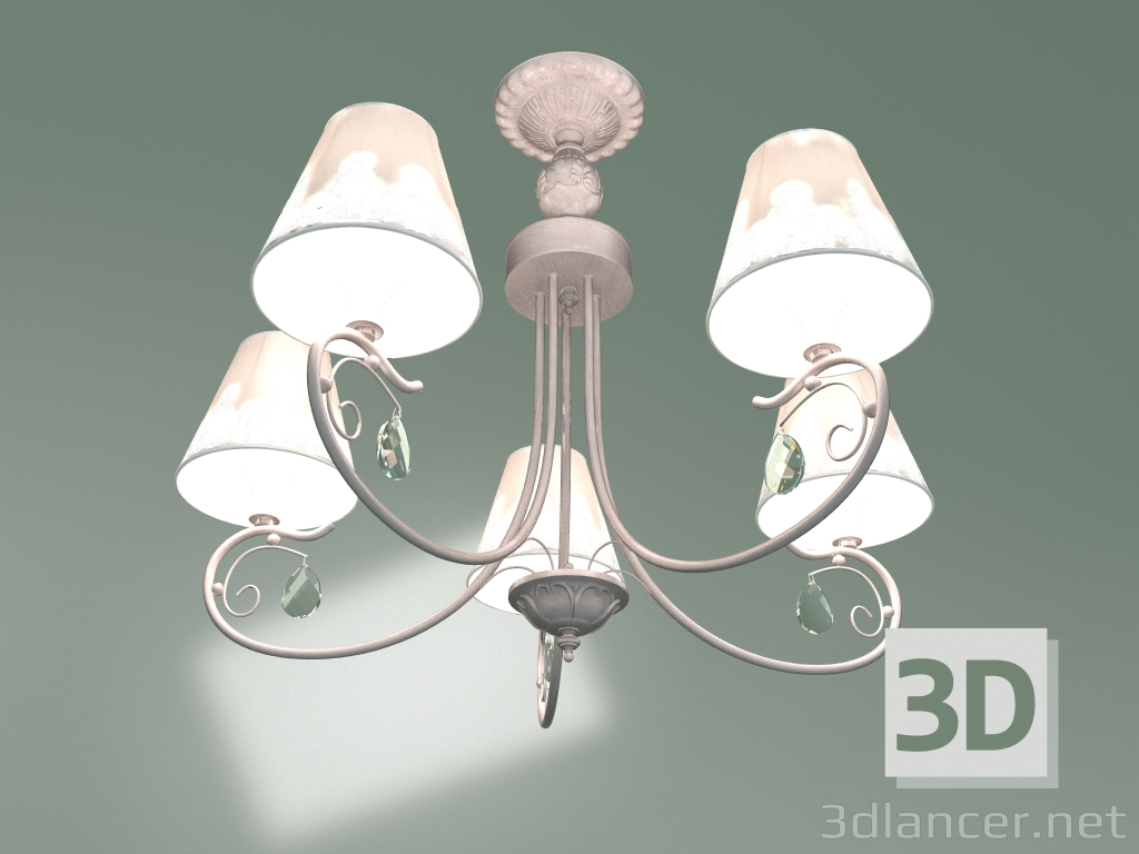 modello 3D Lampadario a sospensione 60069-5 (argento) - anteprima