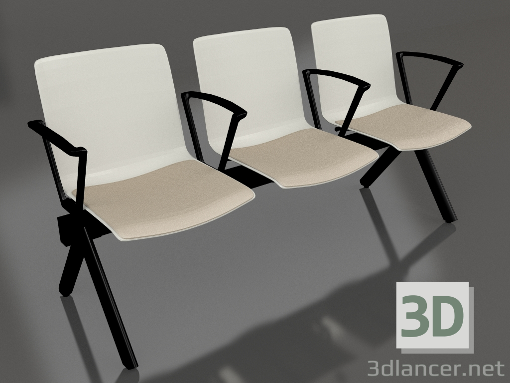 modèle 3D Banc Shila SH3S - preview