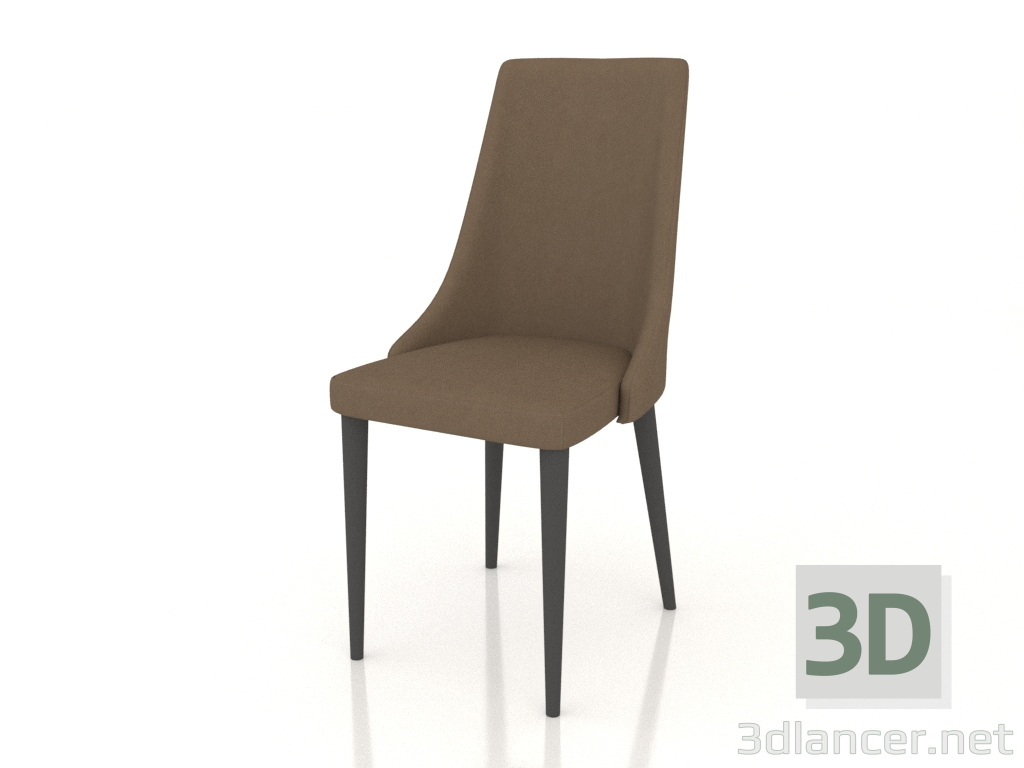 3D modeli Sandalye Lana (kahverengi-siyah) - önizleme
