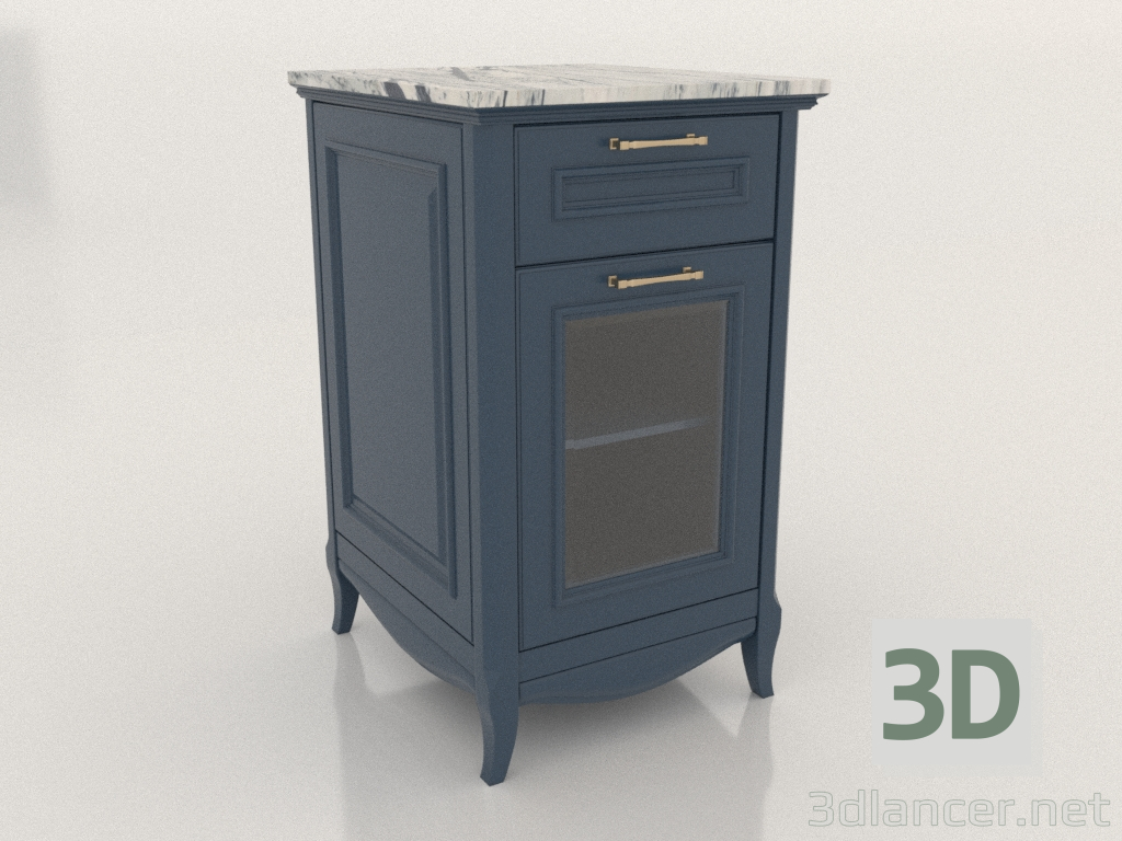 modèle 3D Cabinet avec dessus en marbre 2 (Ruta) - preview