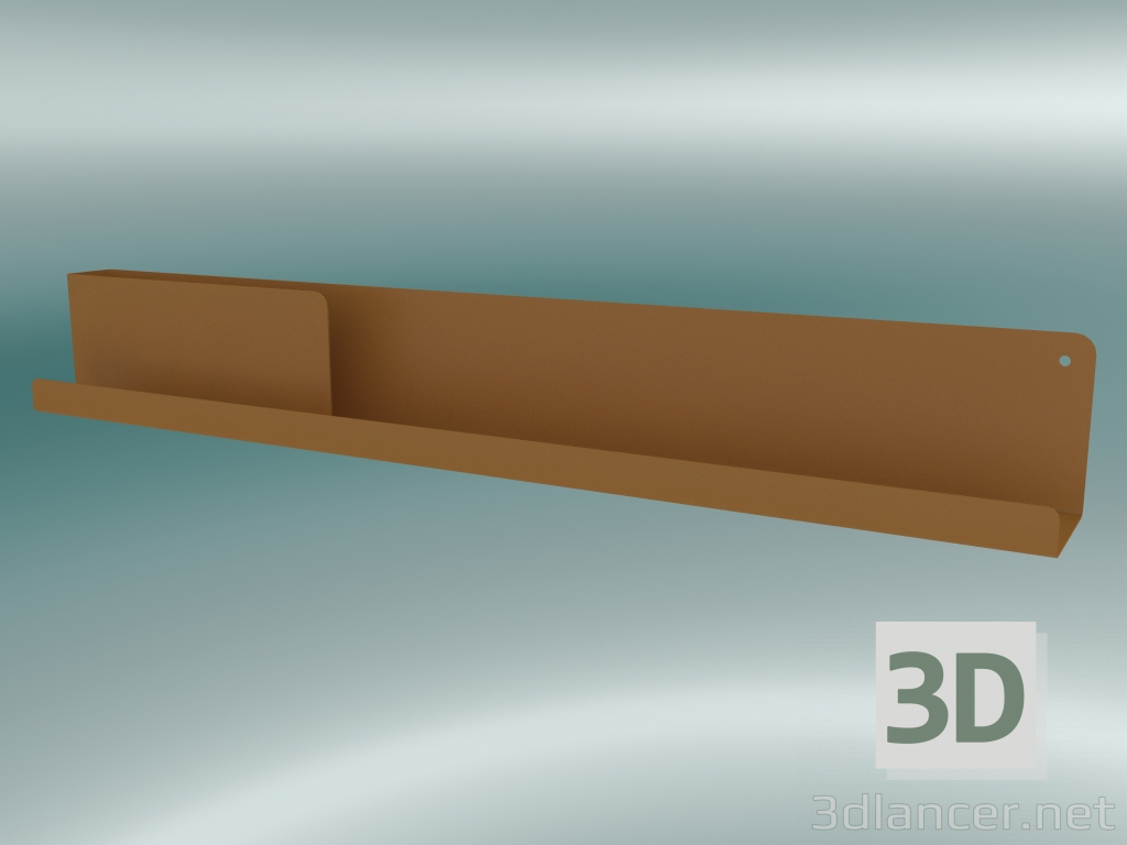 3D Modell Regal gefaltet (96x13 cm, Brunt Orange) - Vorschau