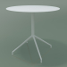 3D Modell Runder Tisch 5745 (H 72,5 - Ø79 cm, ausgebreitet, Weiß, V12) - Vorschau