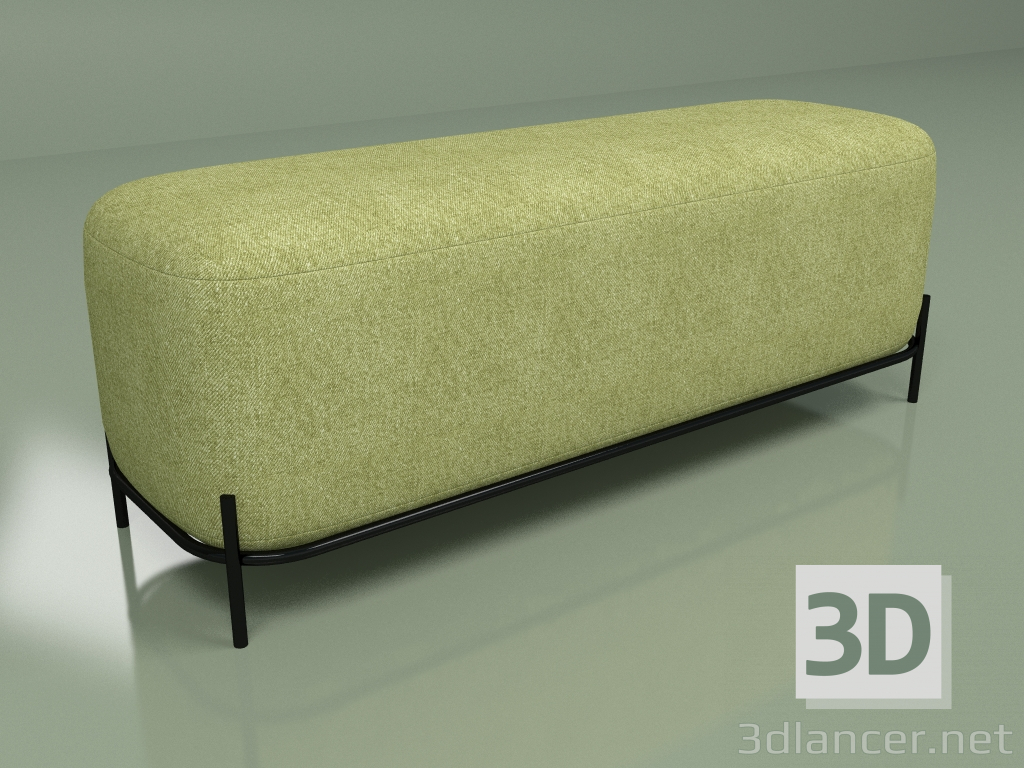 modello 3D Pouf Pawai larghezza 120 (verde) - anteprima
