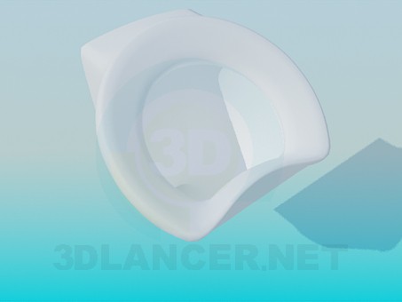 3d модель Пісуар – превью 3d модель Пісуар – превью