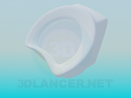 3d модель Пісуар – превью 3d модель Пісуар – превью