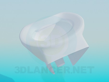 3d модель Пісуар – превью 3d модель Пісуар – превью