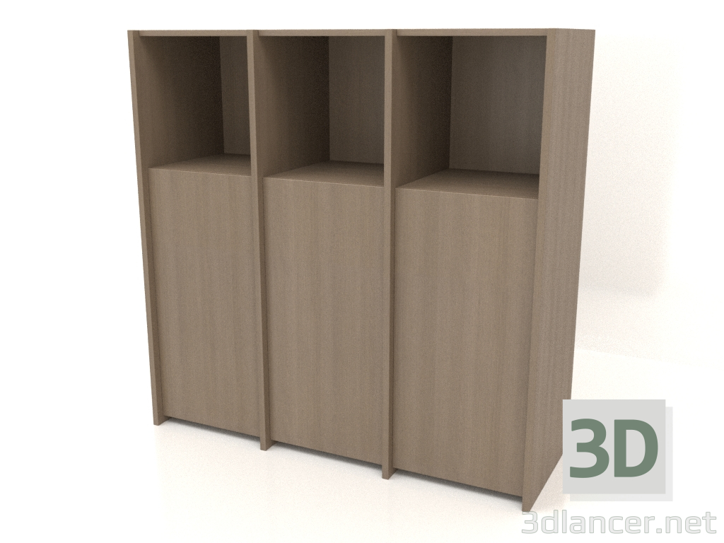 modello 3D Scaffalatura modulare ST 07 (1152x409x1144, grigio legno) - anteprima