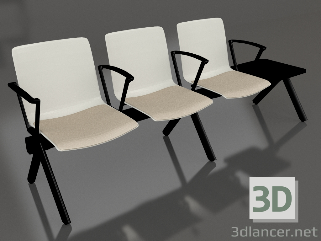 modèle 3D Banc Shila SH3S1B - preview