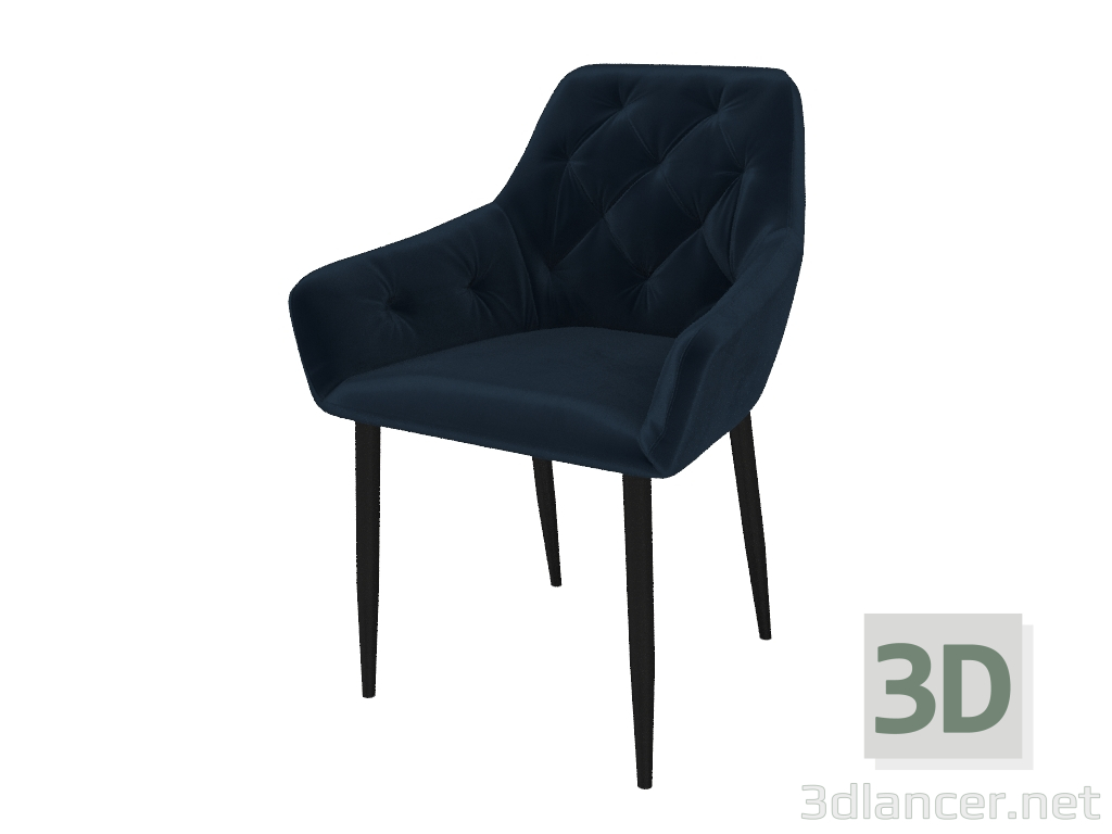 3d model Chair Marianna (dark blue) - preview