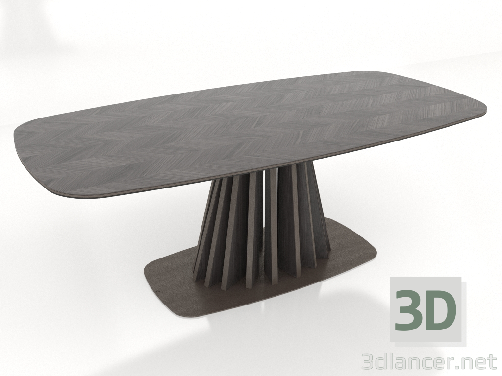 3D modeli Dikdörtgen yemek masası (D616) - önizleme