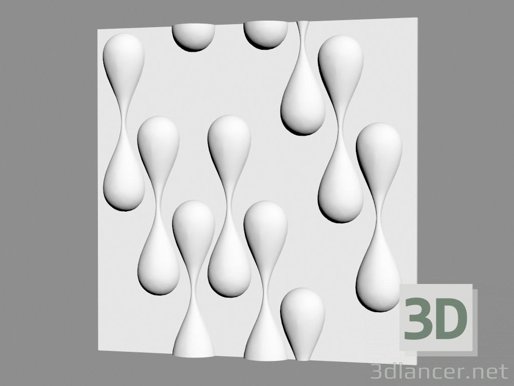 Modelo 3d Painel de parede de gesso (artigo 132) - preview