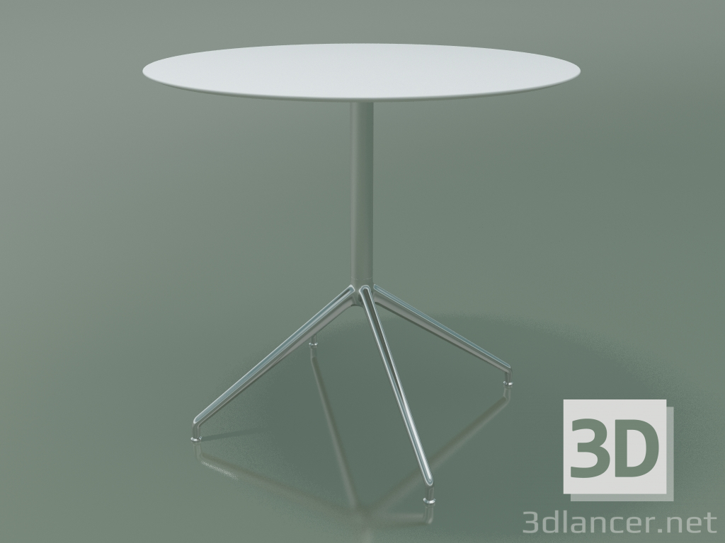 3D Modell Runder Tisch 5745 (H 72,5 - Ø79 cm, ausgebreitet, Weiß, LU1) - Vorschau