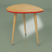 3d модель Приставний столик Крапля (червоний, світлий шпон) – превью