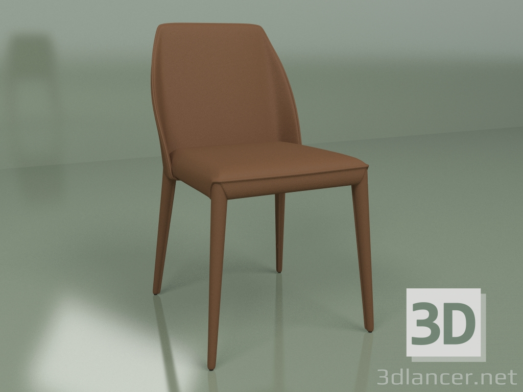 Modelo 3d Cadeira Marko Castanho Escuro - preview