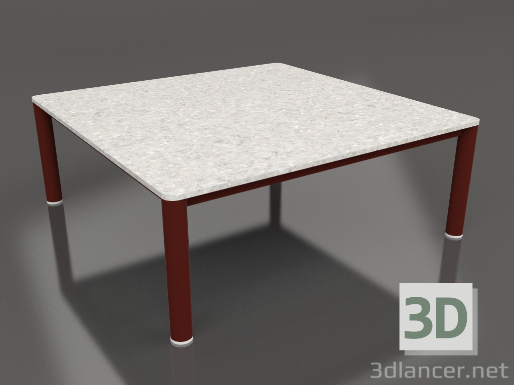 modèle 3D Table basse 94×94 (Rouge vin, DEKTON Sirocco) - preview