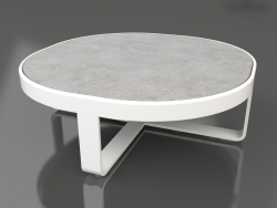गोल कॉफ़ी टेबल Ø90 (डेकटन क्रेटा, सफ़ेद)