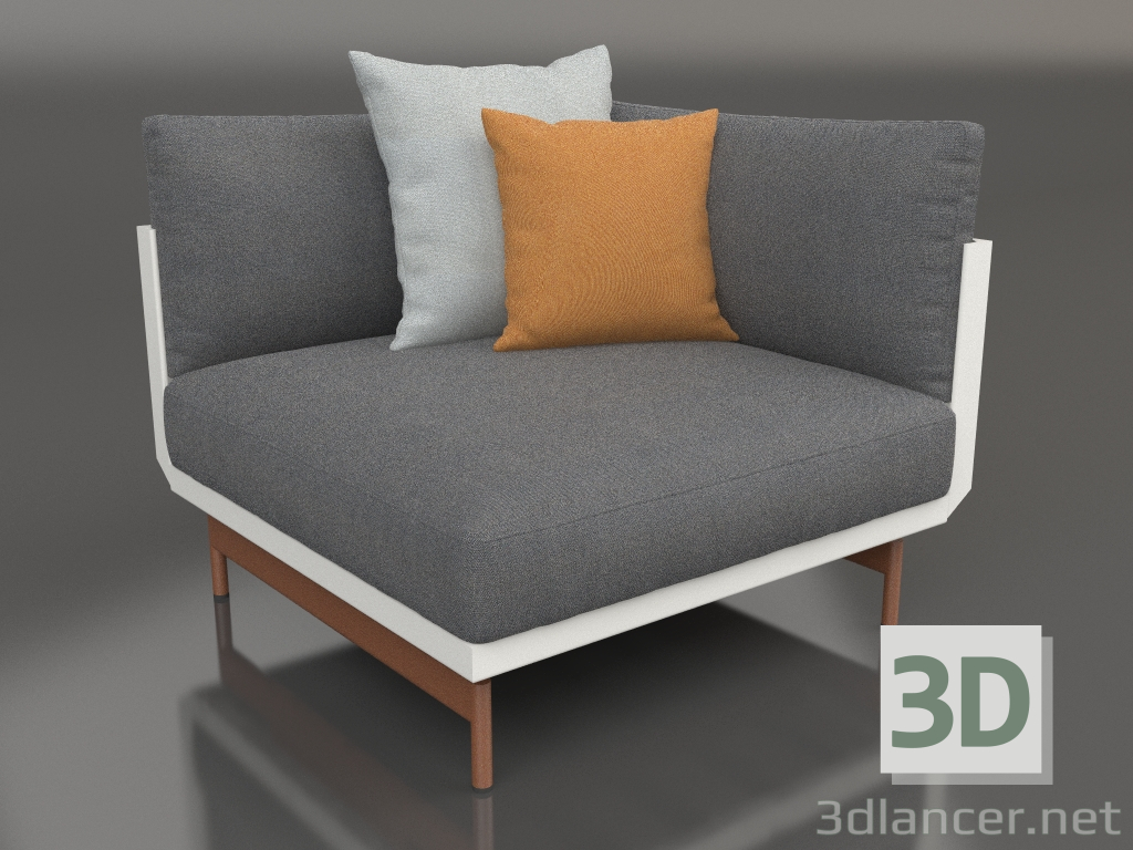 modello 3D Modulo divano, sezione 6 (Grigio agata) - anteprima