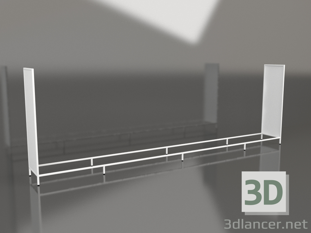 modello 3D Isola V1 (alta) da 60 cornice 10 (bianca) - anteprima