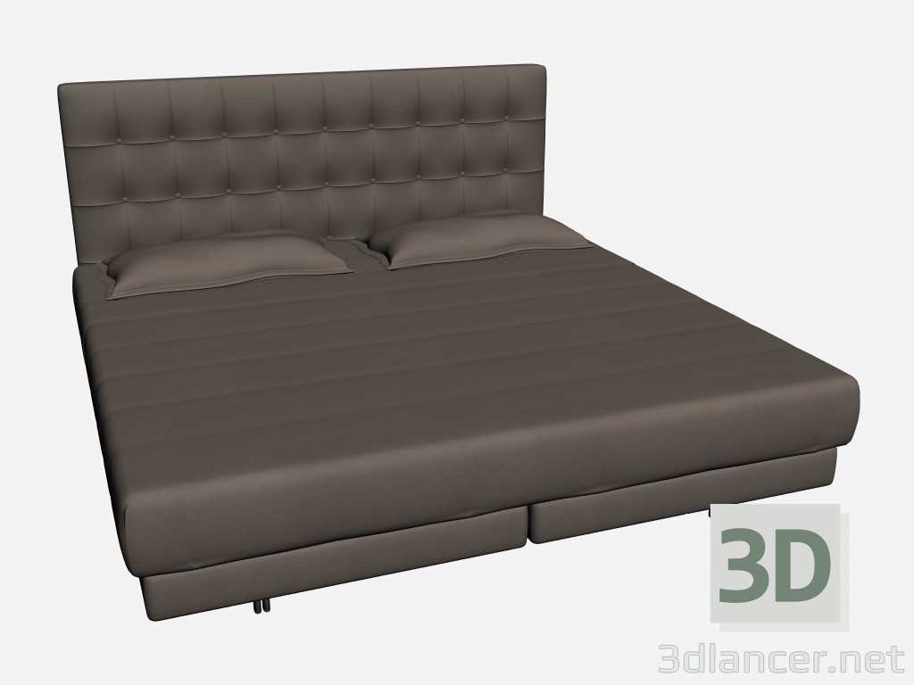 3D Modell Doppel Bett KOBE - Vorschau