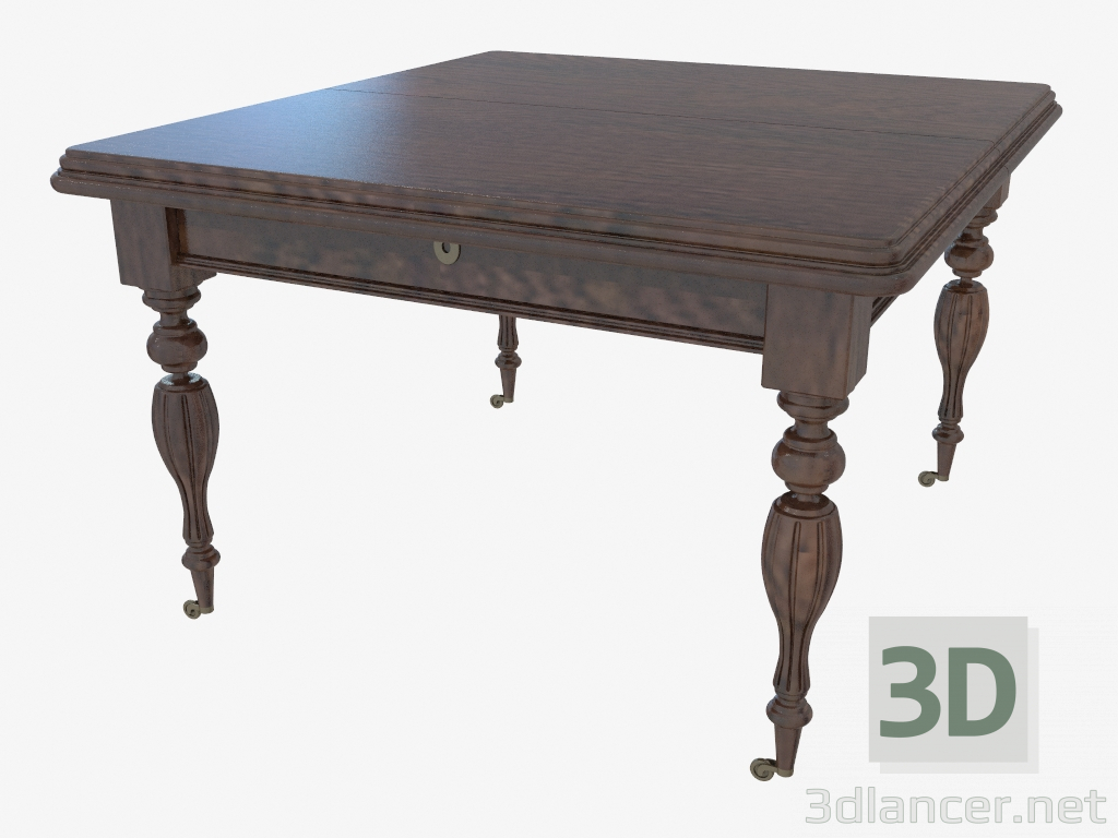 3 डी मॉडल डाइनिंग टेबल फोल्डिंग ट्रेसर (एल 1300 1730 2160, पी 42, एच 780) - पूर्वावलोकन