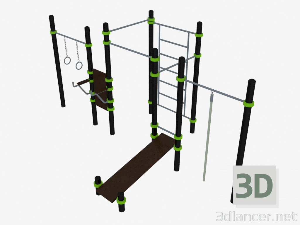 modèle 3D Complexe sportif (W0031) - preview