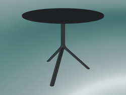 Table MIURA (9592-01 (Ø90cm), H 73cm, noir, noir)