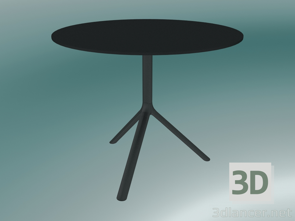 3 डी मॉडल टेबल MIURA (9592-01 (UR90cm), H 73cm, काला, काला) - पूर्वावलोकन
