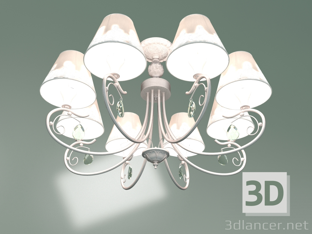 3d model Hanging chandelier 60069-8 (silver) - preview