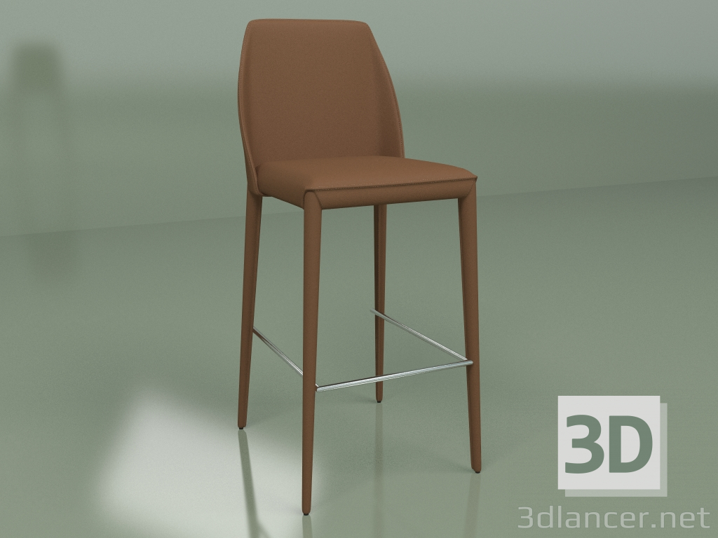 3D Modell Halbbarstuhl Marko Dunkelbraun - Vorschau