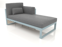 Modulares Sofa, Abschnitt 2 rechts, hohe Rückenlehne (Blaugrau)