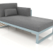 3d model Modular sofa, section 2 right, high back (Blue gray) - preview