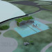 modello 3D Casa con piscina - anteprima