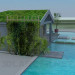 modèle 3D Maison avec piscine - preview