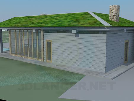 3d model House with swimming pool - preview 3d model House with swimming pool - preview