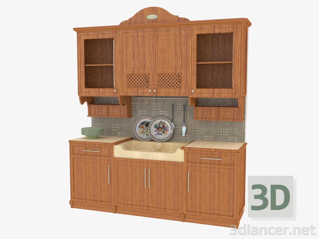 3d model La Priora Kitchen - preview