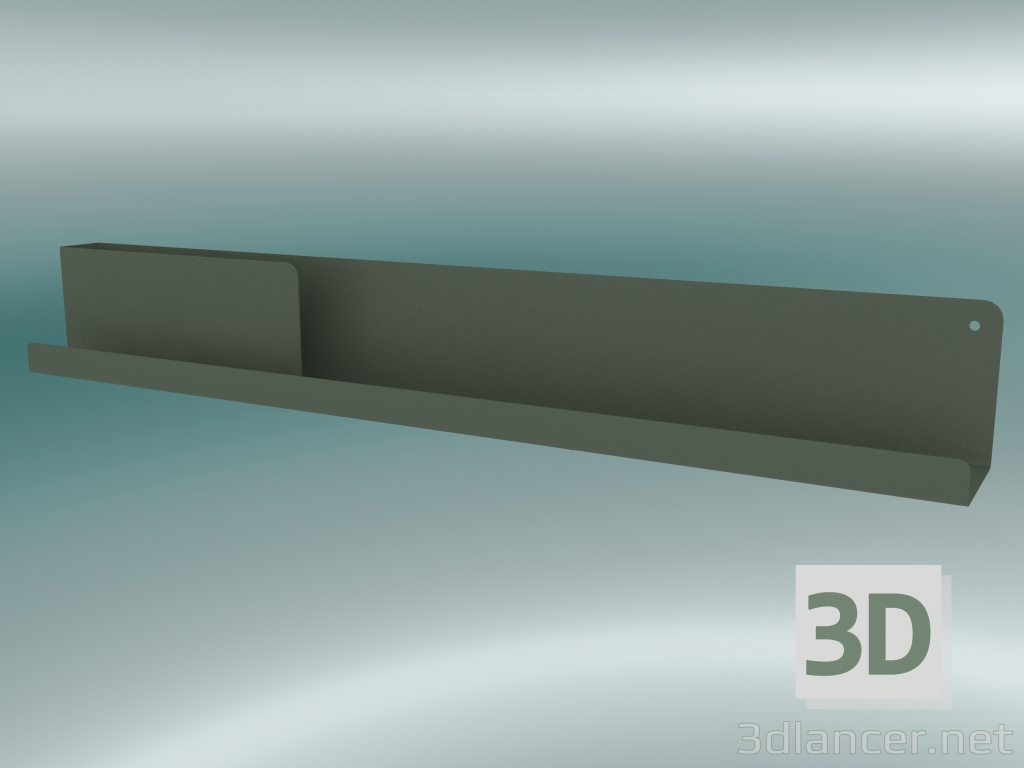 3D modeli Raf Katlanmış (96x13 cm, Zeytin) - önizleme