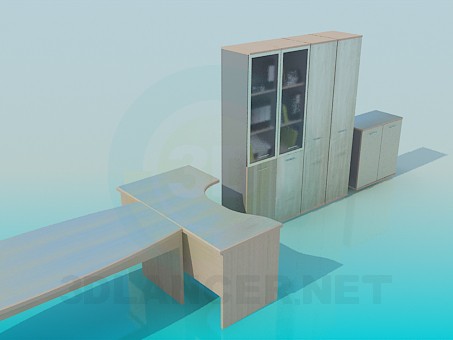 3d model Furniture in the Office - preview 3d model Furniture in the Office - preview