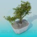 3 डी मॉडल सजावटी मिनी पेड़ - पूर्वावलोकन