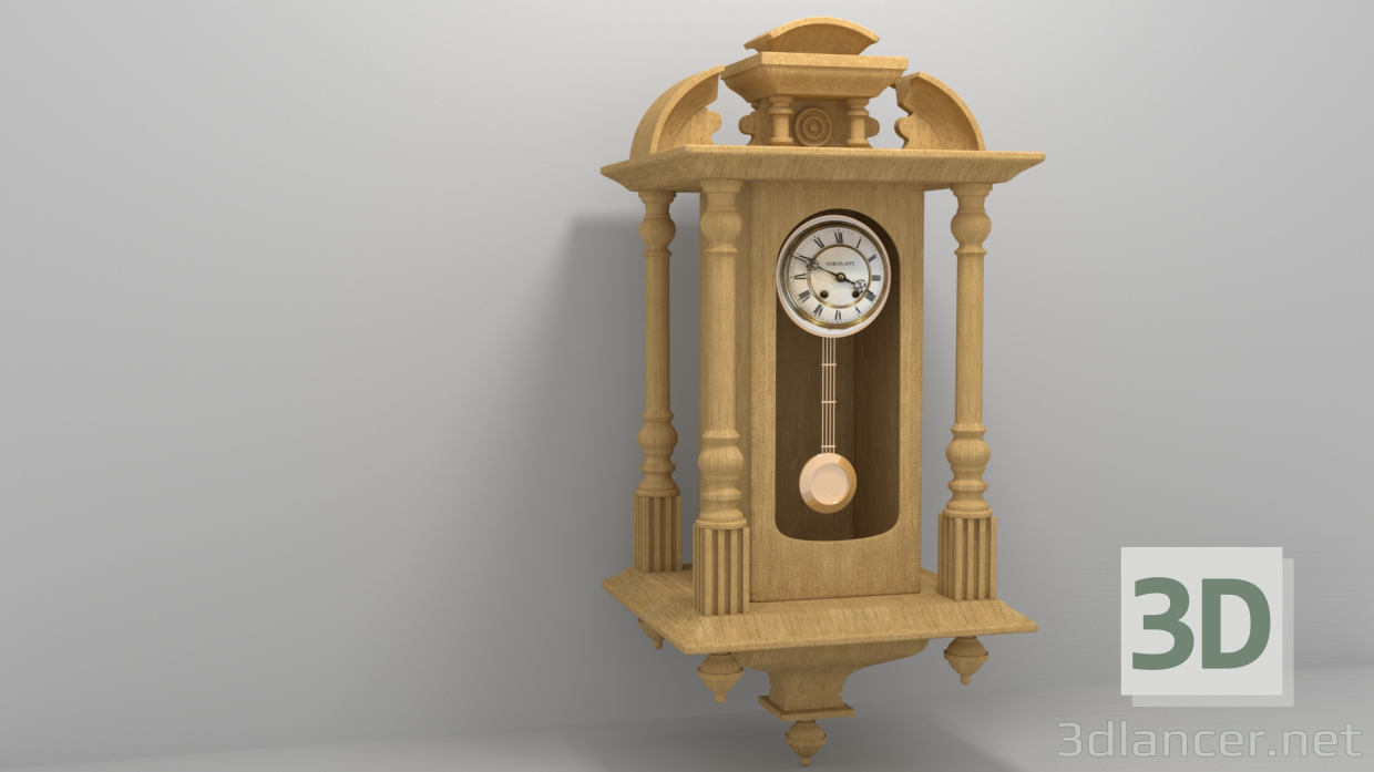 3d wall clock Pavel Bure model buy - render