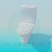 3D modeli Tuvalet deşarj tank ile - önizleme