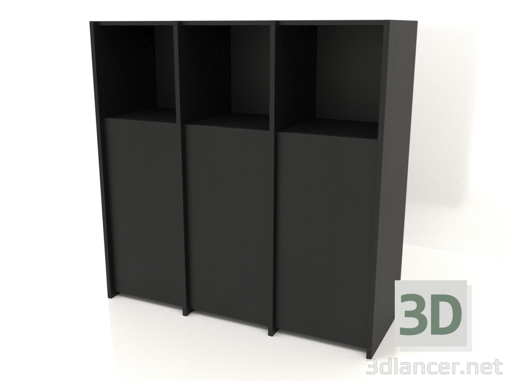 modello 3D Scaffalatura modulare ST 07 (1152х409х1144, legno nero) - anteprima