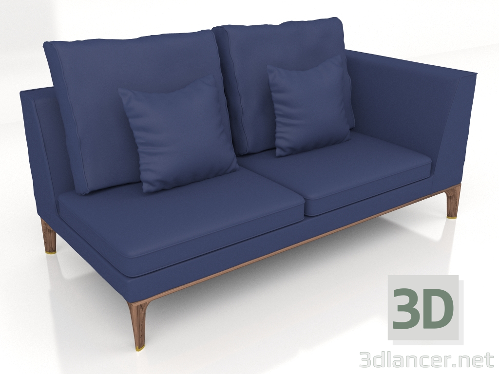 modello 3D Modulo divano DG 203 terminale DX - anteprima