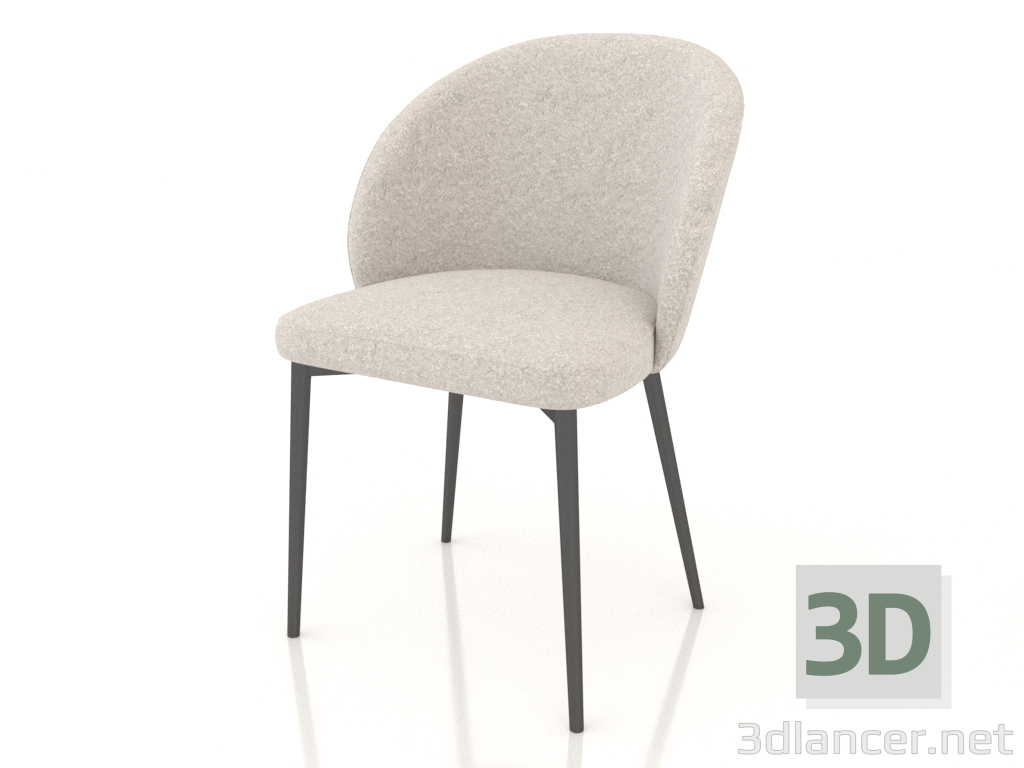 Modelo 3d Cadeira Ornella (cinza-bege) - preview