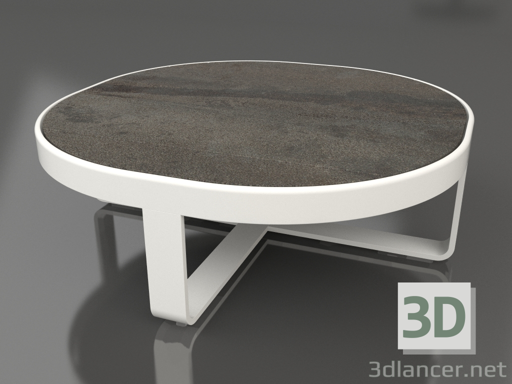 3d модель Кофейный столик круглый Ø90 (DEKTON Radium, Agate grey) – превью