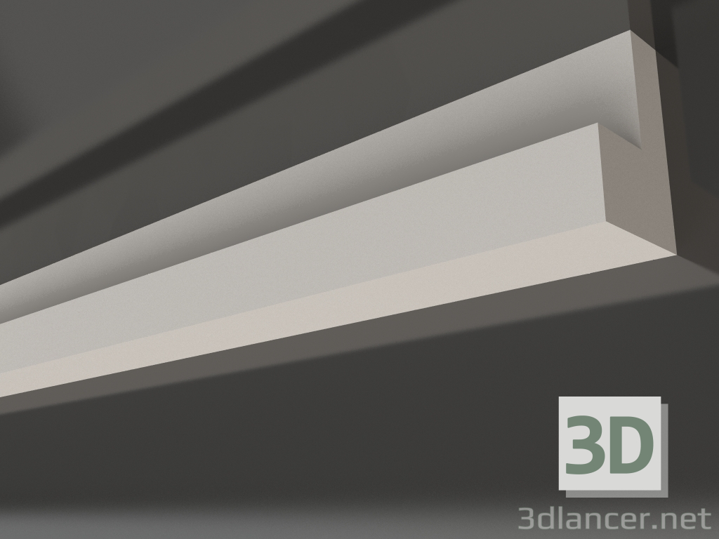 3d model Plaster ceiling cornice with lighting KGC 014 1 (80x50) - preview