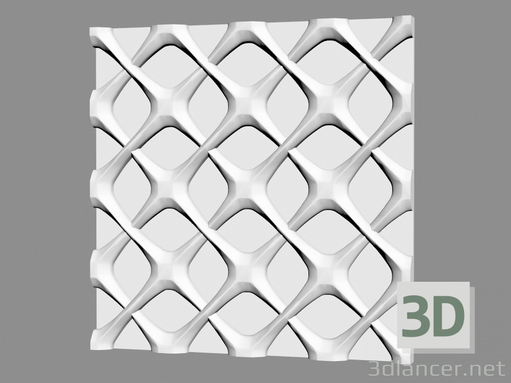 3D modeli Alçı duvar paneli (sanat 136) - önizleme