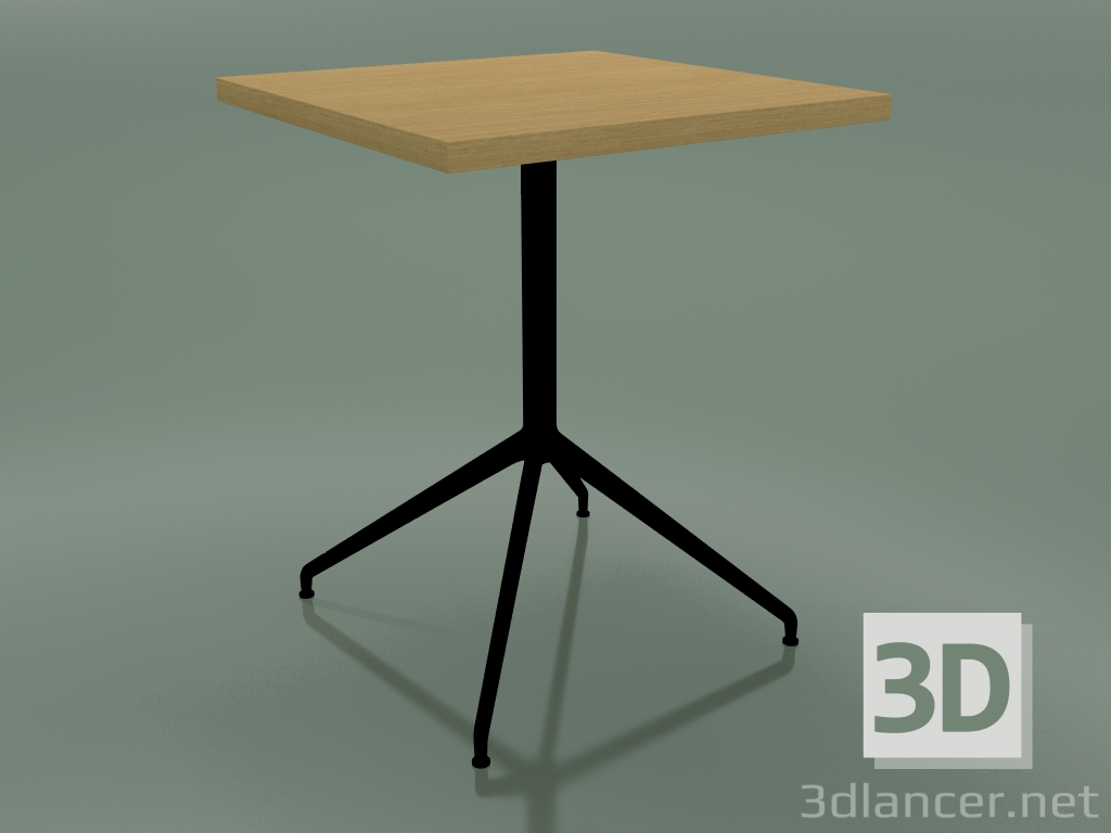 3D Modell Quadratischer Tisch 5753 (H 74,5 - 60 x 60 cm, natürliche Eiche, V39) - Vorschau